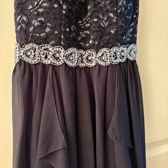 Black Sparkly High-Low Dress - Picture 3 of 8